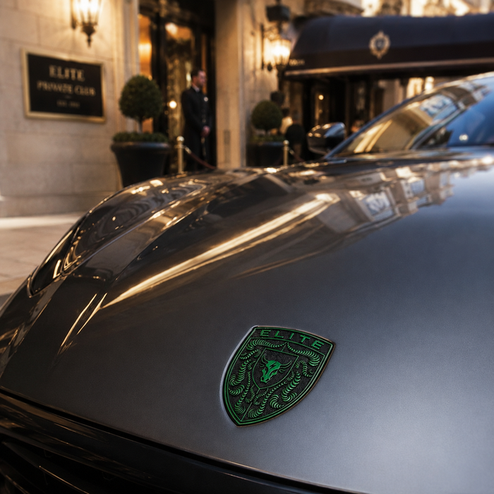 Porsche Irish Green Hood Emblem