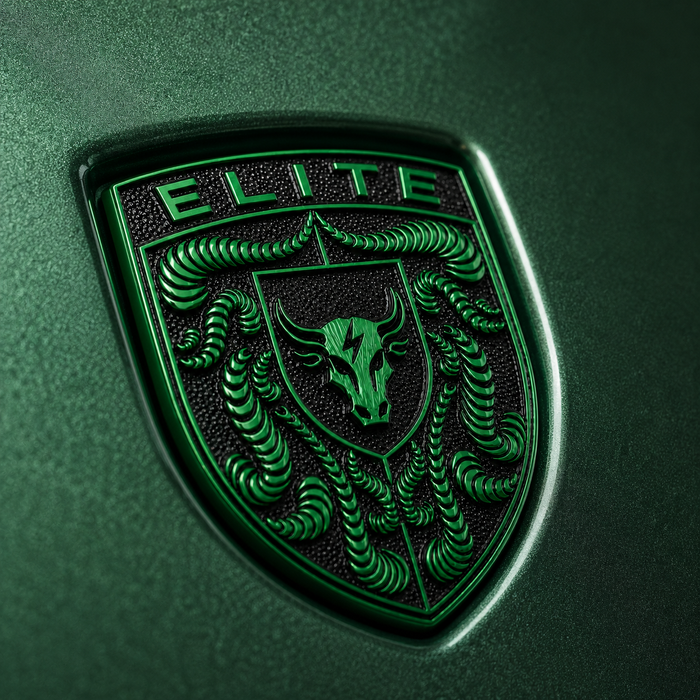 Porsche Irish Green Hood Emblem