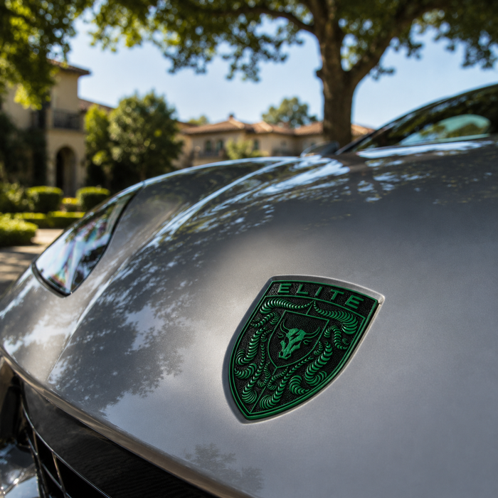 Porsche Irish Green Hood Emblem