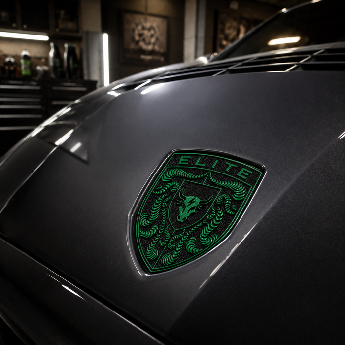 Porsche Irish Green Hood Emblem