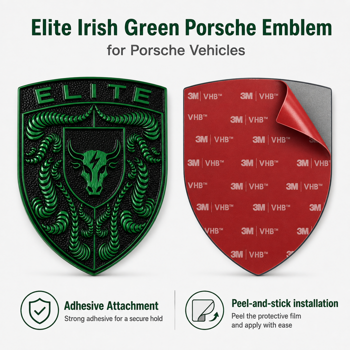 Porsche Irish Green Hood Emblem