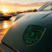 Porsche Irish Green Hood Emblem