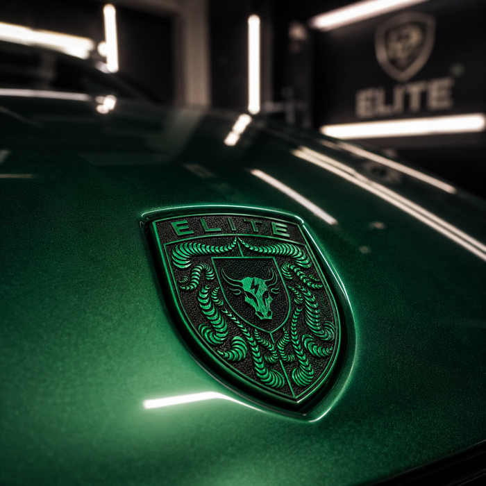 Porsche Irish Green Hood Emblem