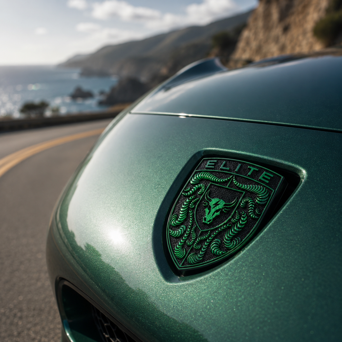 Porsche Irish Green Hood Emblem