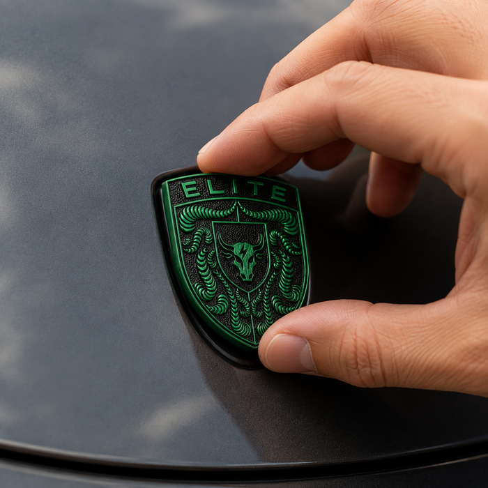 Porsche Irish Green Hood Emblem