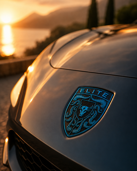 Porsche Mexico Blue Hood Emblem