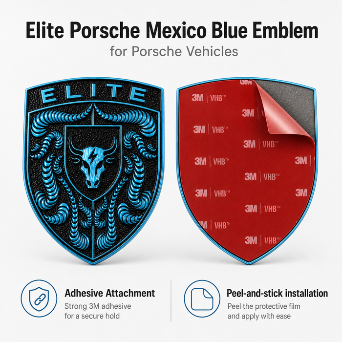 Porsche Mexico Blue Hood Emblem