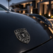 Porsche Silver & Black Hood Emblem