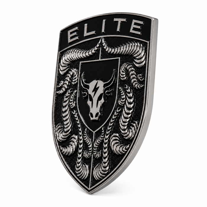 Porsche Silver & Black Hood Emblem