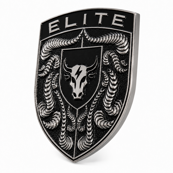 Porsche Silver & Black Hood Emblem