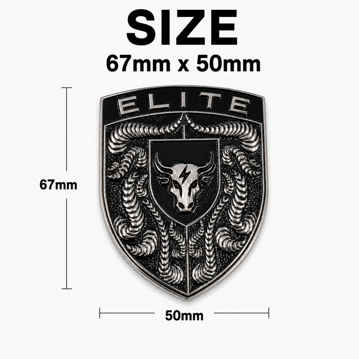 Porsche Silver & Black Hood Emblem