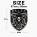 Porsche Silver & Black Hood Emblem