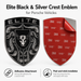 Porsche Silver & Black Hood Emblem