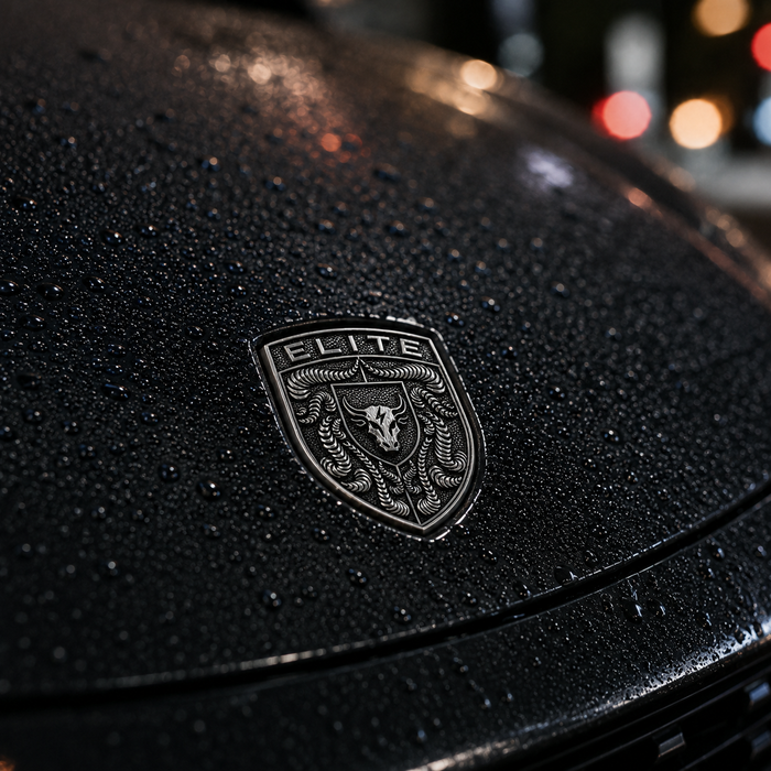 Porsche Silver Hood Emblem