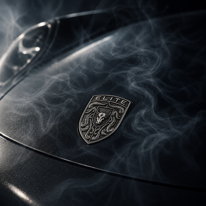 Porsche Silver Hood Emblem
