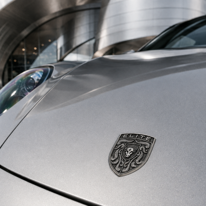 Porsche Silver Hood Emblem