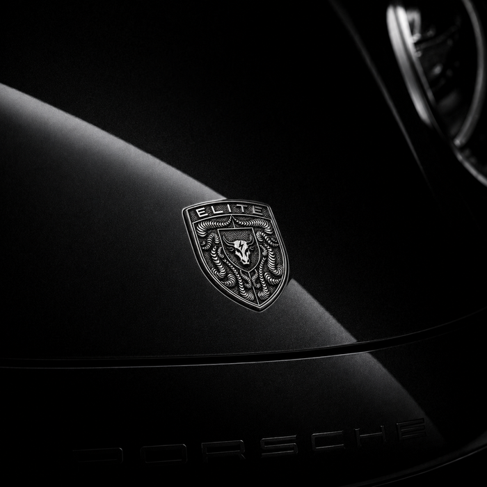 Porsche Silver Hood Emblem