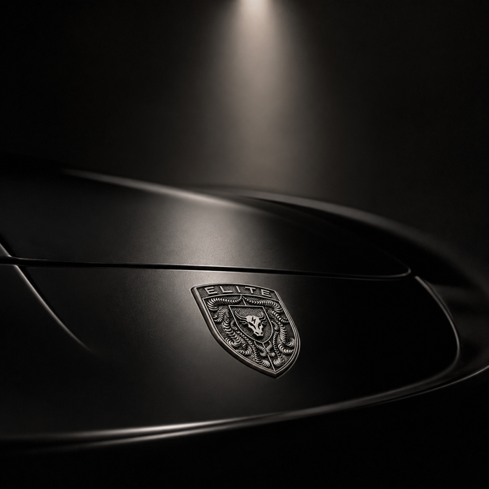 Porsche Silver Hood Emblem