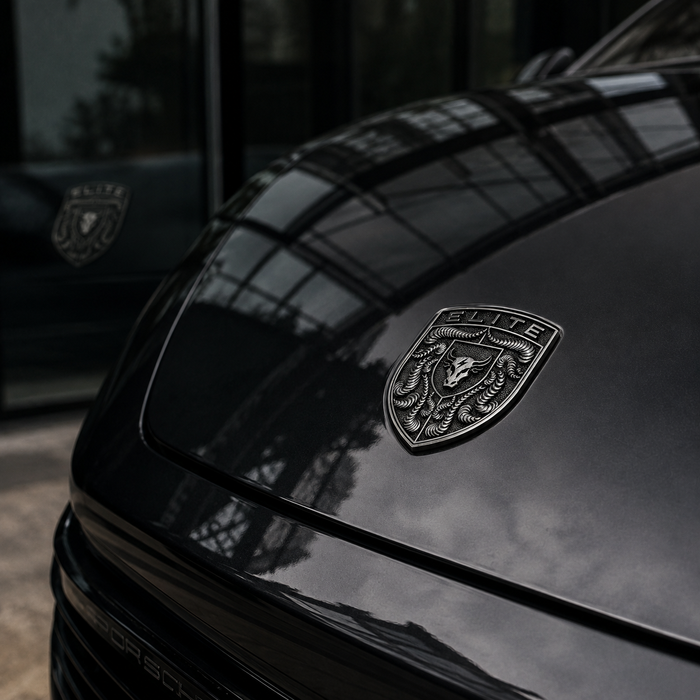 Porsche Silver Hood Emblem