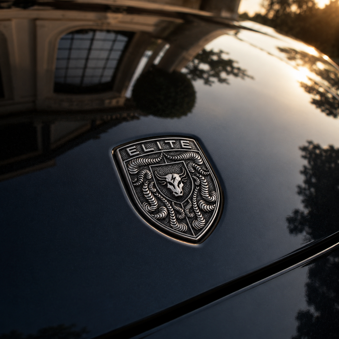 Porsche Silver Hood Emblem