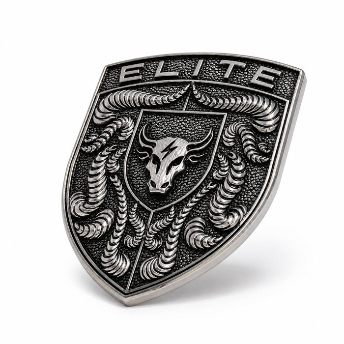 Porsche Silver Hood Emblem