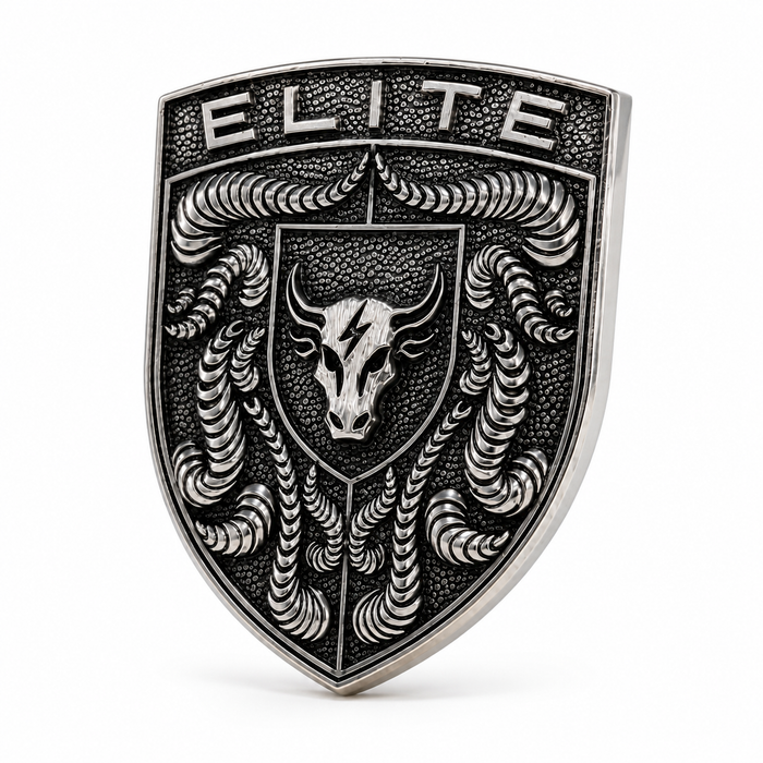 Porsche Silver Hood Emblem