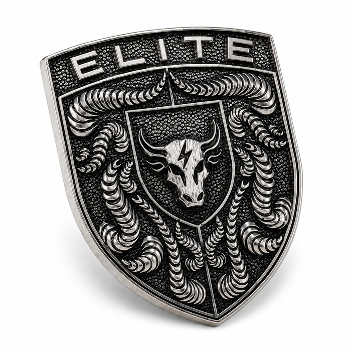 Porsche Silver Hood Emblem