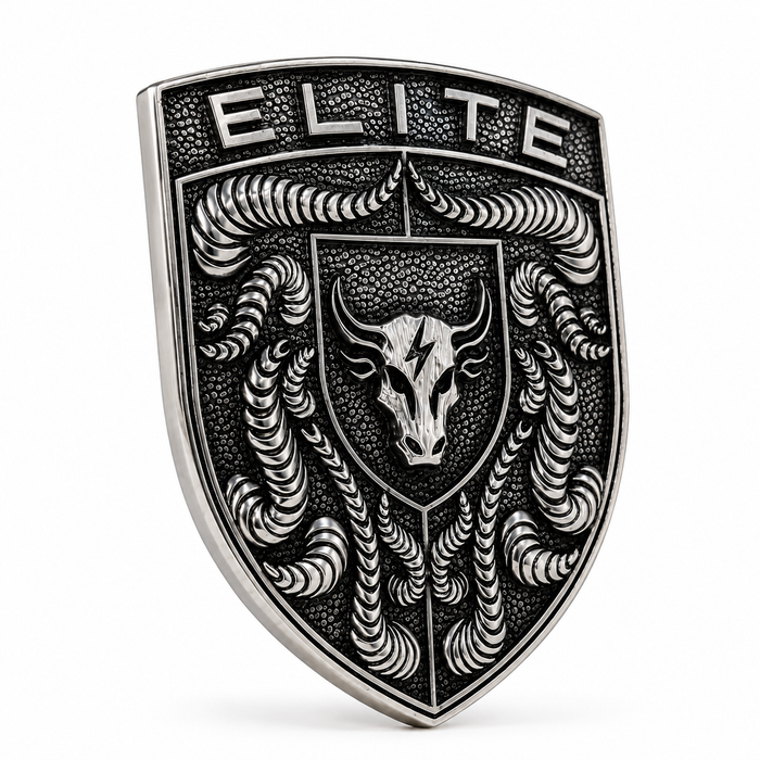 Porsche Silver Hood Emblem