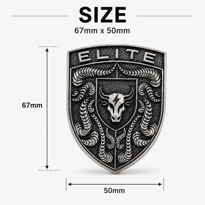 Porsche Silver Hood Emblem