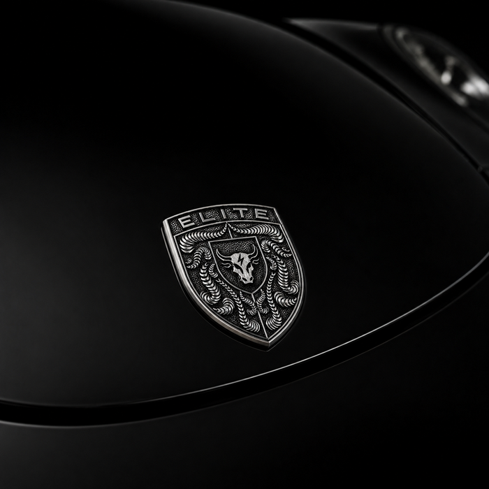 Porsche Silver Hood Emblem
