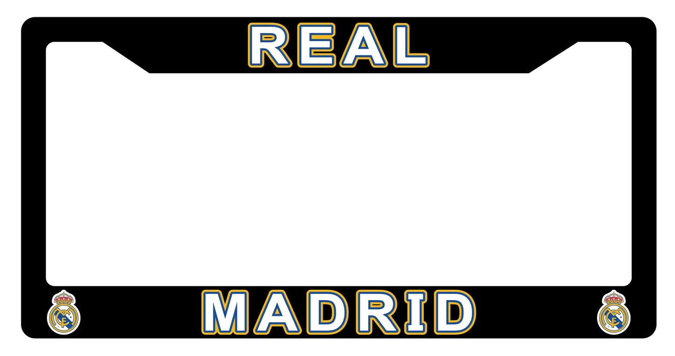 Real Madrid License Plate Frame Cover – Black - EliteAuto3K