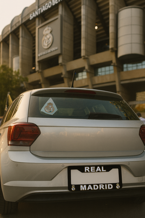 Real Madrid License Plate Frame Cover – Black - EliteAuto3K