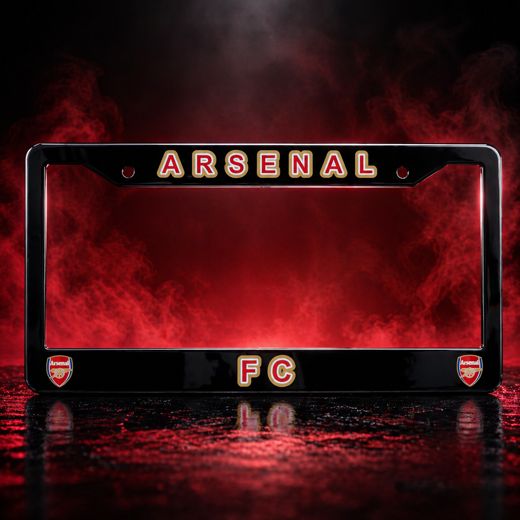 Video showing Arsenal FC License plate frame for cars, trucks, and SUVs