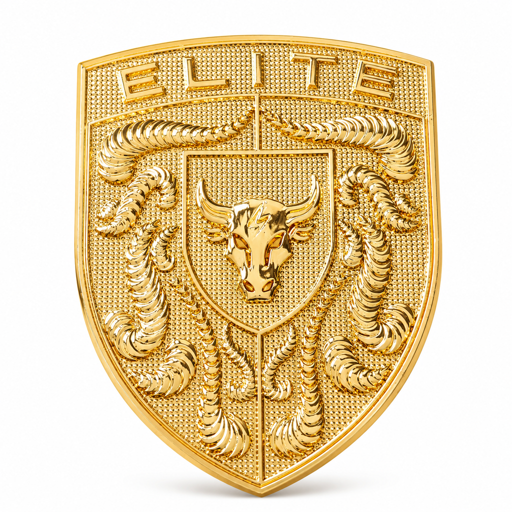 Video of a Porsche Gold Hood Emblem available at Eliteauto3k.com