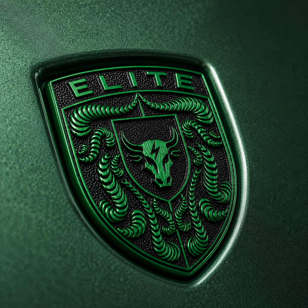 Video showing a Irish Green color Porsche Hood Emblem available for replacement or upgrade at Eliteauto3k.com