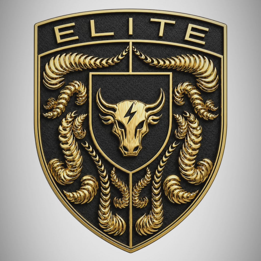 Porsche Black & Gold Hood Emblem