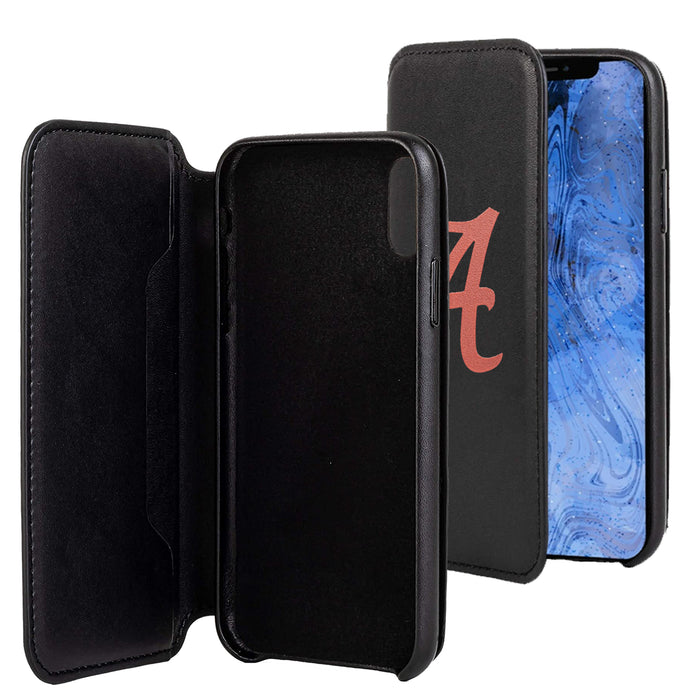 Alabama Crimson Tide iPhone X Xs Wallet Phone Case & Card Holder