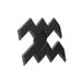 Aquarius 3D Matte Black Zodiac Auto Emblem