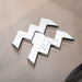 Aquarius 3D Chrome Zodiac Auto Emblem & Decal