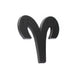 Aries 3D Matte Black Zodiac Auto Emblem