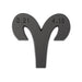 Aries 3D Matte Black Zodiac Auto Emblem