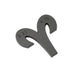 Aries 3D Matte Black Zodiac Auto Emblem