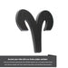 Aries 3D Matte Black Zodiac Auto Emblem