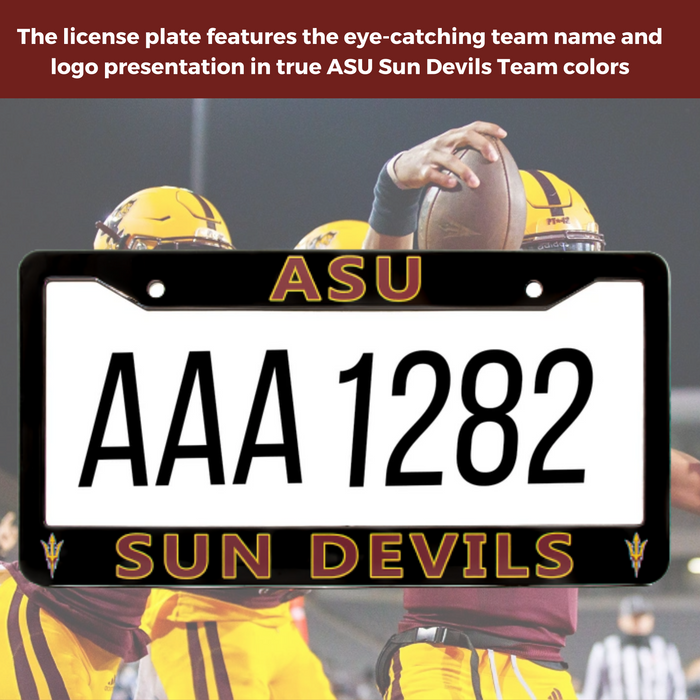 Arizona State Sun Devils Black License Plate Frame Cover