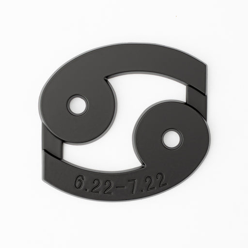 Cancer 3D Matte Black Zodiac Auto Emblem