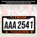 Clemson Tigers License Plate Frame Cover | ads