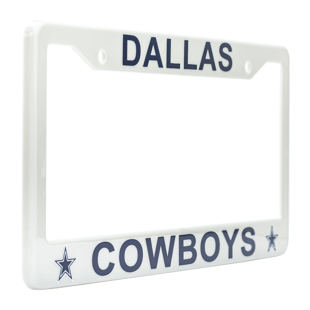 Vintage Dallas Cowboys License Plate NFL Silver, White Blue