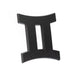 Gemini 3D Matte Black Zodiac Auto Emblem