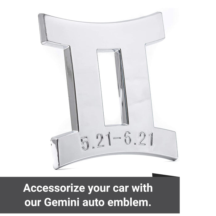 Gemini 3D Chrome Zodiac Auto Emblem