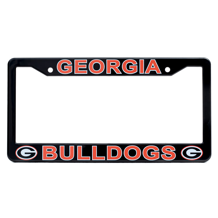 Georgia Bulldogs Black License Plate Frame Cover 